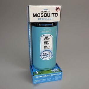 Thermacell 15 Feet Zone Mosquito Repeller Patio Shield Glacier Blue Outdoor New